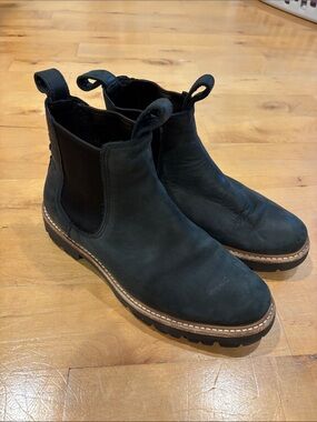 Women’s Black Chelsea Work Boots - Rugged Slip-On Style
